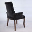 Élégante chaise de salle à manger rembourrée en chenille avec pieds en bois courbés et conception capitonnée, parfaite pour le confort et le style dans n'importe quelle pièce-134683114-134683115
