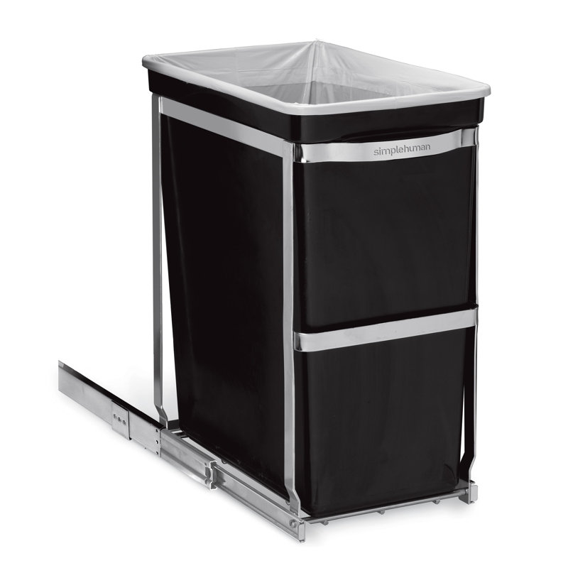 Simplehuman 30L Pull-Out Kitchen Bin, Heavy Duty Steel Frame