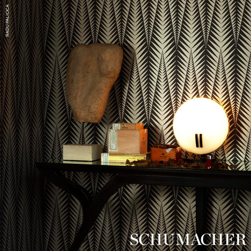 Schumacher x Neisha Crosland Zebra Wallpaper, Stone White