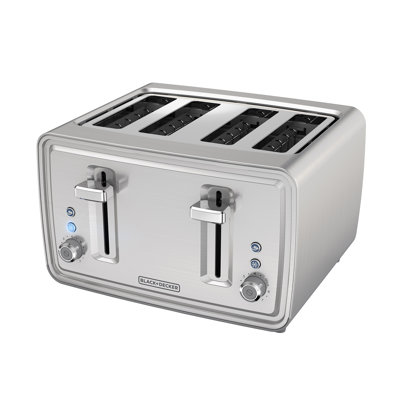 Black+decker 4-slice Toaster, Stainless Steel, Tr4900ssd In Silver