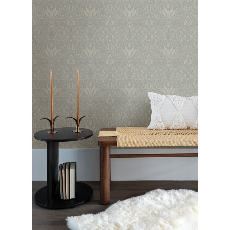 Floral Wallpaper Double Roll, Blue