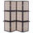 Tan and Cappuccino 4-Panel Folding Screen