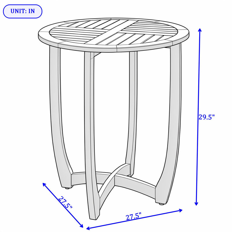 Solid Wood End Table