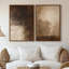 Art mural encadré, impressions murales abstraites rétro sur toile 16 po x 24 po-2124293880-2124293885