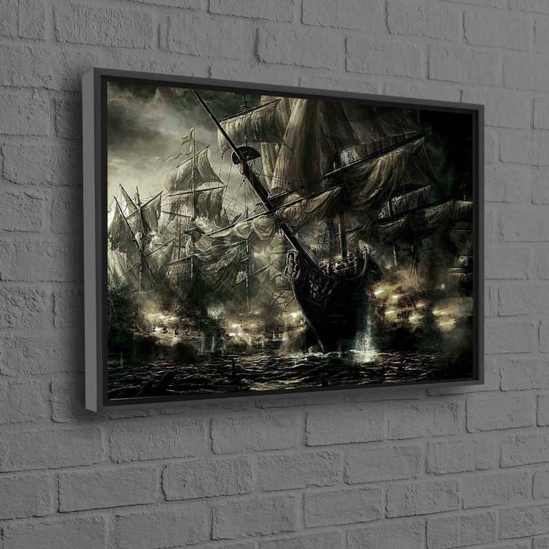 Print on Canvas, Framed Print without Mat, 25cm H x 35cm W, Black