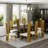 Brushed Gold Dining Chairs Set Of 4