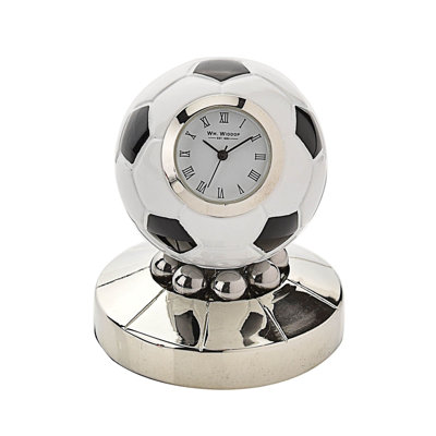 Roman Numeral Metal Quartz Movement / Crystal Tabletop Clock in Plated/Black
