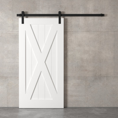 Paneled Wood X-Panel Barn Door with Installation Hardware Kit -  Urban Woodcraft, 500W.40BD.XP.W