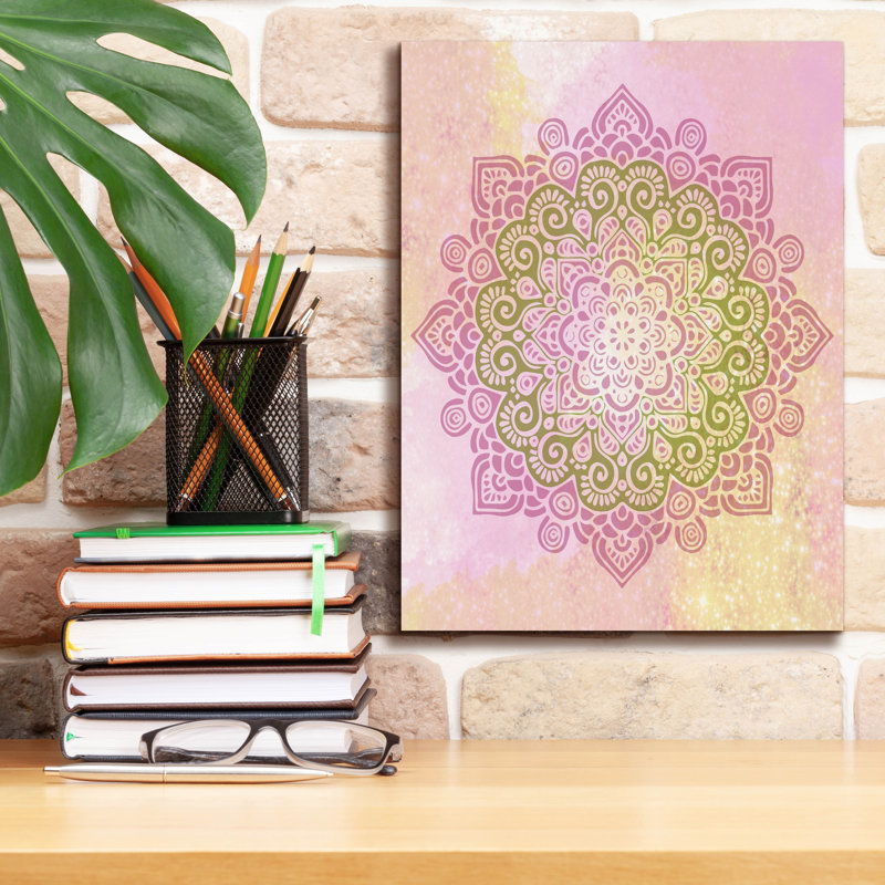 «Epic Graffiti» Mandala Space 2 »par Sabrina Balbuena, art mural sur toile, 12 po x 16 po, H 16 po x l 12 po