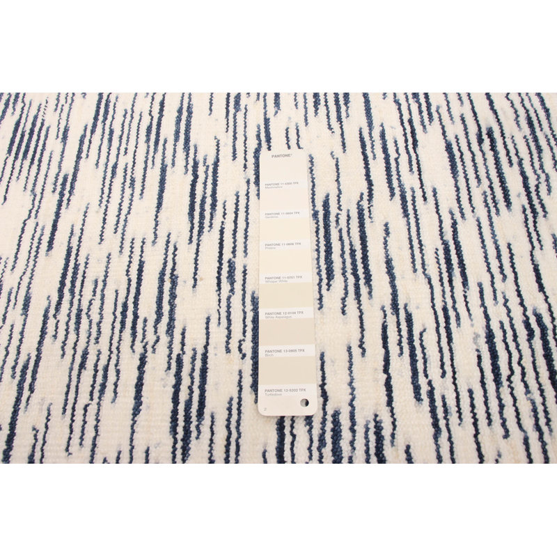 Tapis crème en laine fait à la main Dhurrie