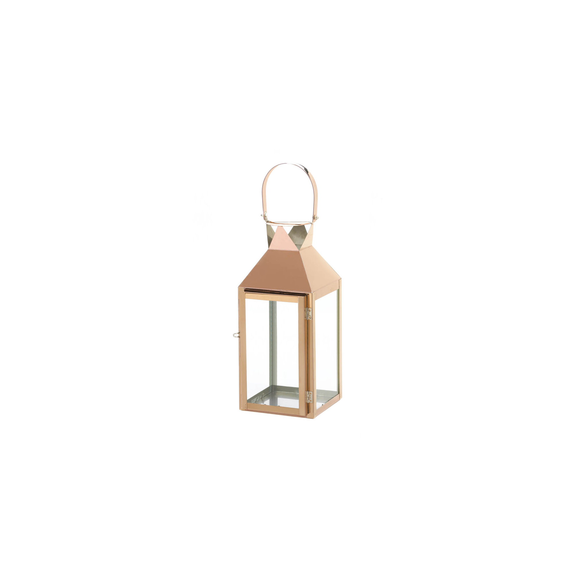 Artemesia 15.25'' Tabletop Lantern, 15.25" H x 5.5" W x 5" D, Rose Gold