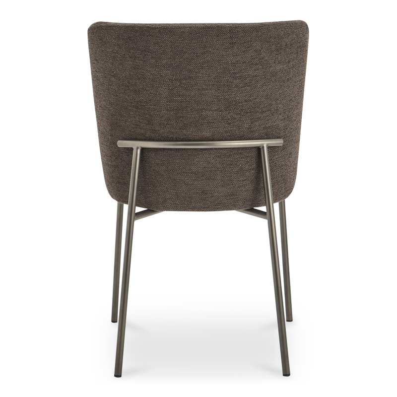 Early Upholstered Dining Chair, Dark Brown Polyester