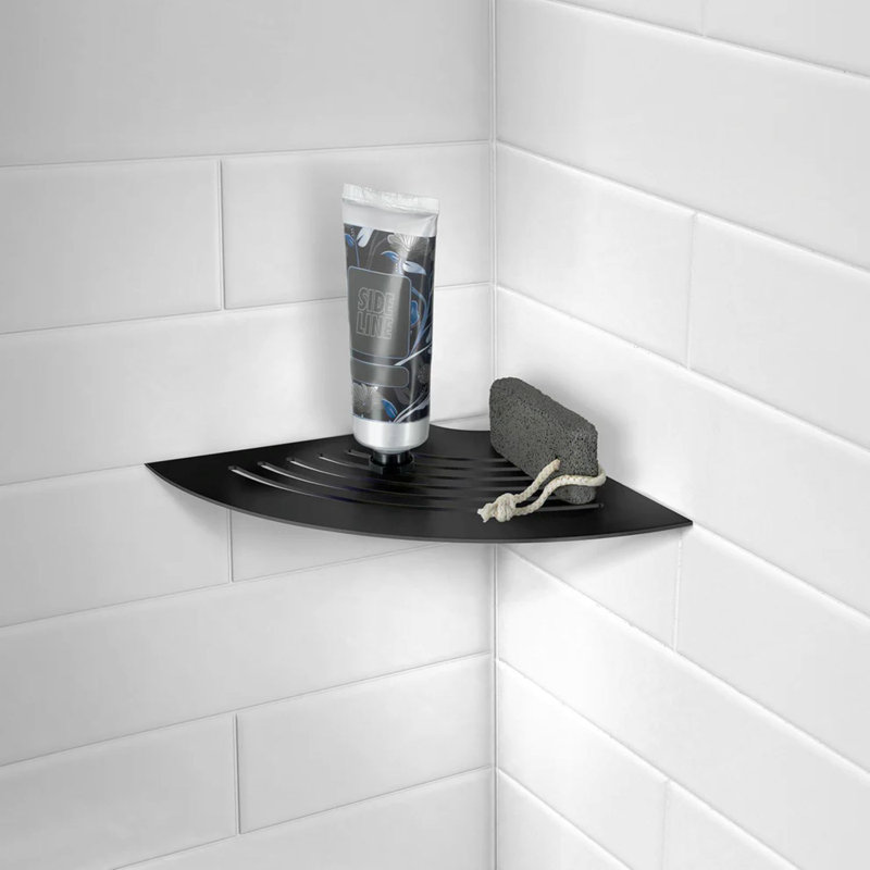 Tablette de coin Grout Line , Noir mat