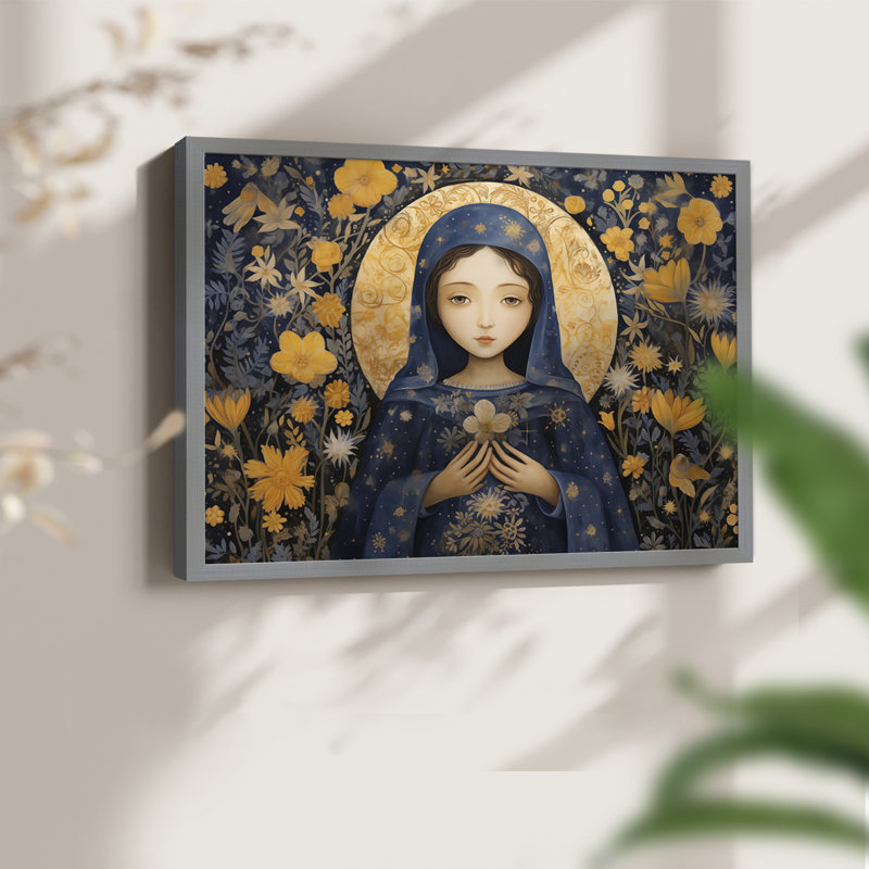 Série religieuse - Imprimé encadré - Restickable, Gris, H 11 po x l 14 po