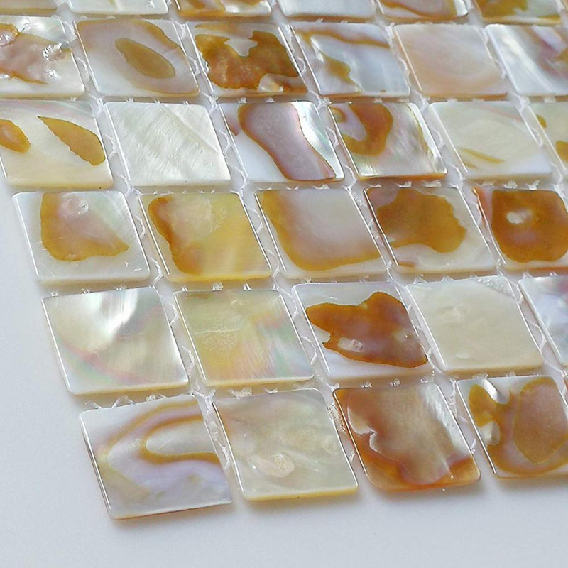 Mother of Pear 12" x 12" Seashell Grid Mosaic Sheet Tile