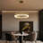 31.5" Modern Gold Ring LED Crystal Chandelier