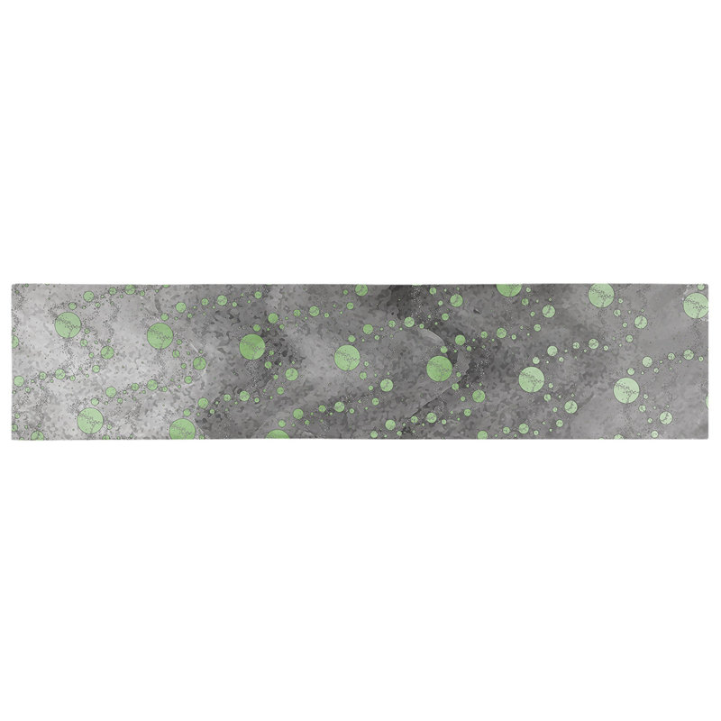 Avicia Table Runner, 72" x 16", Green/Black