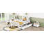 Lit plateforme simple avec garde-corps et rangement - Extension en bois blanc Glamour-137513702-137513703