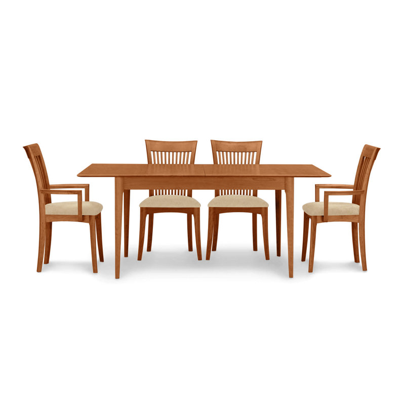 Sarah 5 - Piece Dining Set, Autumn Cherry, 30" H x 60" W x 36" D, Coffee Leather