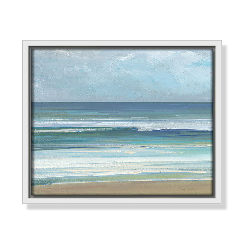 «Gentle Waves I» par Sally Swatland, H 9,5 po x l 11,5 po, Blanc