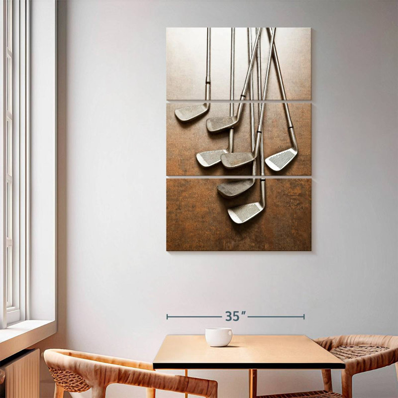 Senne Iron Golf Clubs, 65" H x 42" W