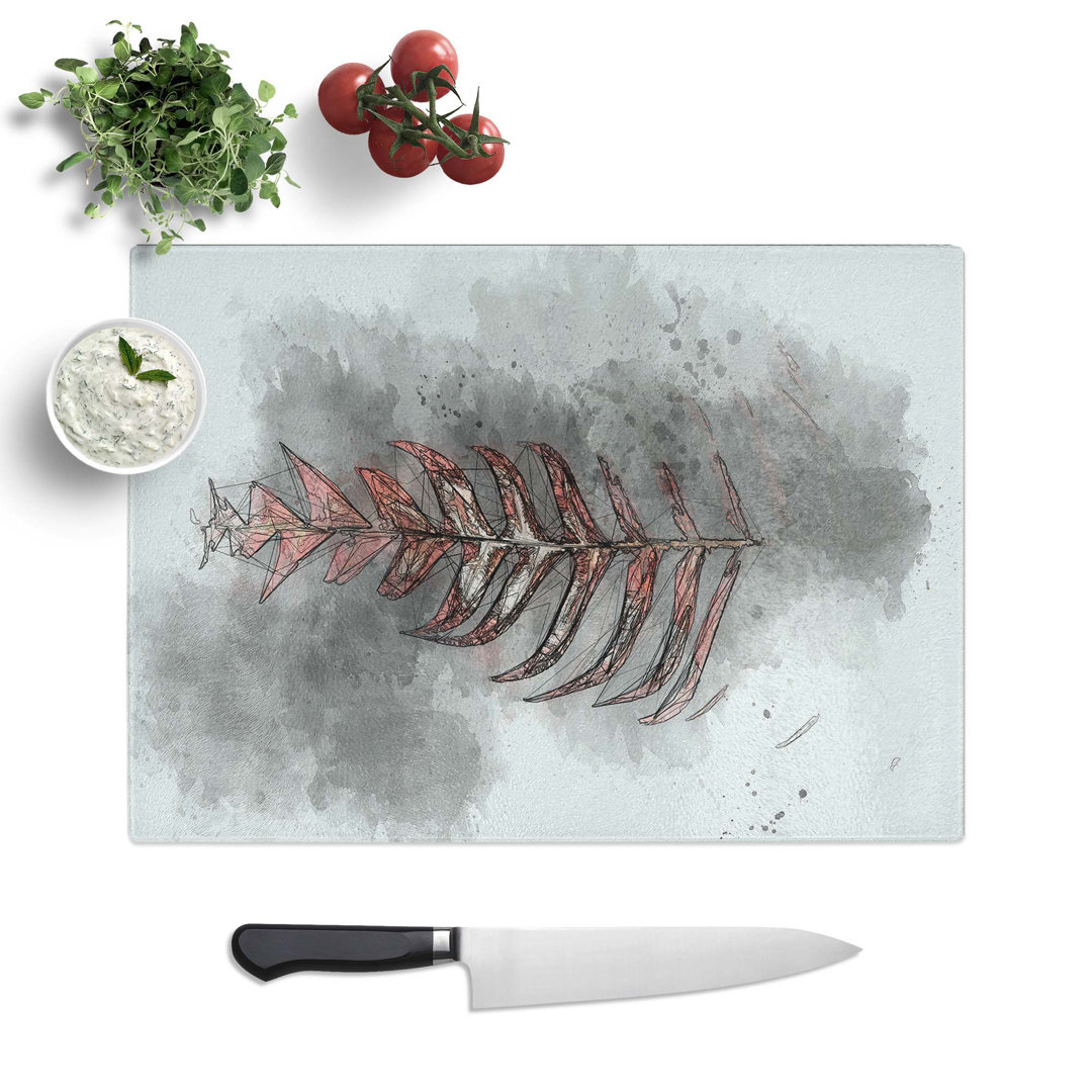 Glass Leaf in The Light in Abstract Chopping Board