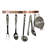 Handcrafted Curved Wall Rack Utensil Bar with 6 Hooks-36590388