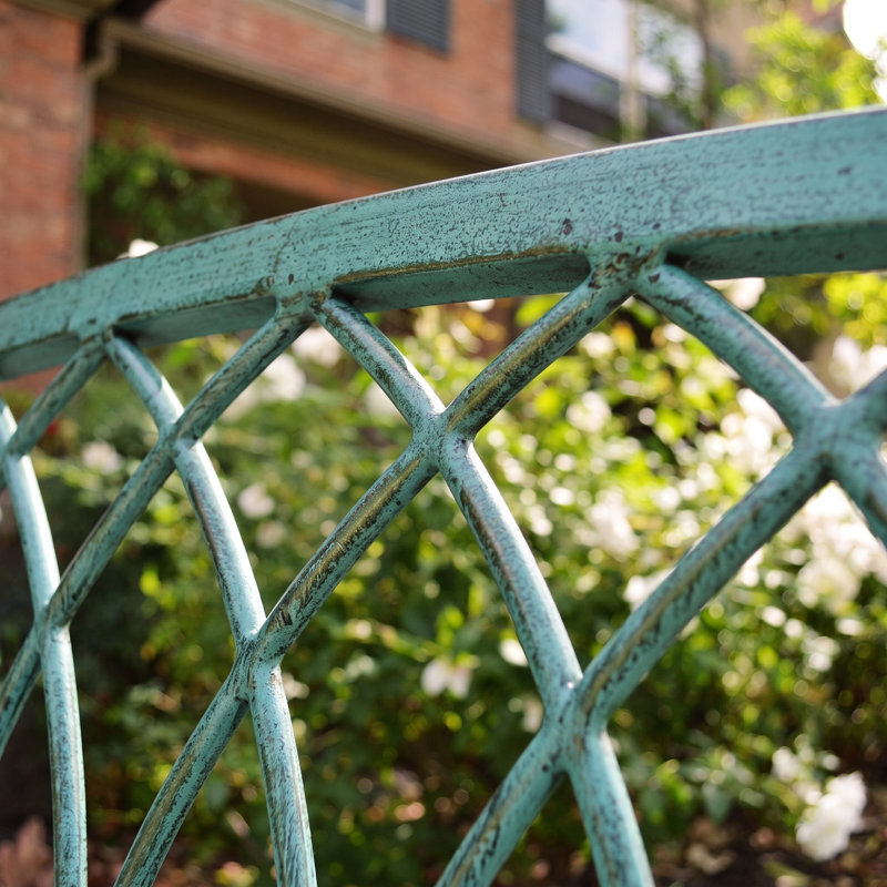 Banc de parc en aluminium et acier Senga, Patina