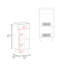 Meuble-lavabo avec une porte, deux tablettes, armoire de meuble-lavabo Freestandin, blanc-1541646099
