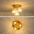 Modern Crystal Semi-Flush Mount Ceiling Light Fixture - 3-Light Close-To-Ceiling Design For Kitchen, Bedroom, Bathroom & Hallway-25374486-25374490
