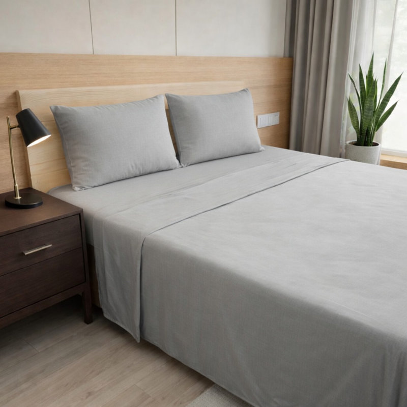 Ensemble de draps en bambou ultra doux - ensemble de 4 pièces - infroissable - feuilles de refroidissement avec poches profondes