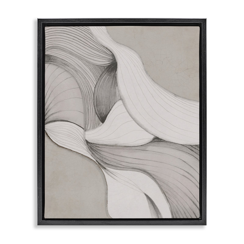 "Monochromatique", art par Jacob Q, Cadre flottant noir de jais, H 21 po x l 17 po