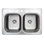 33'' L Double Bowl Stainless Steel Kitchen Sink