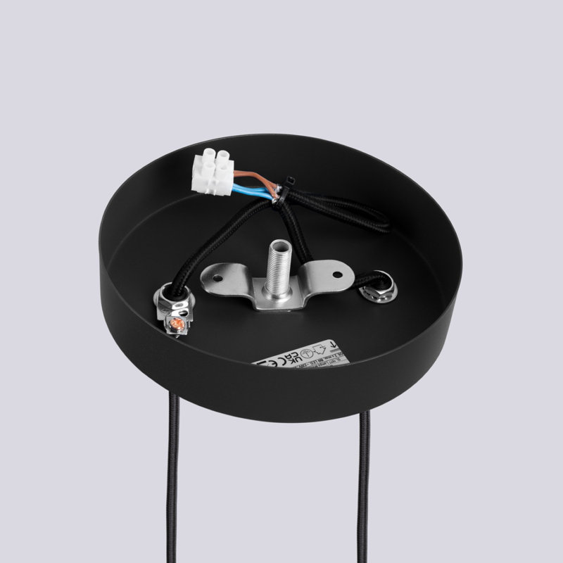 Halo - Light Brushed Nickel Pendant, 15x15x120 cm, Black, 2 Lights