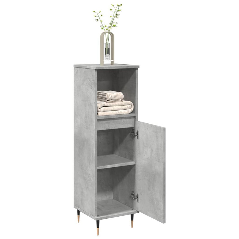 Sayde Freestanding Bathroom Cabinet, Concrete Grey