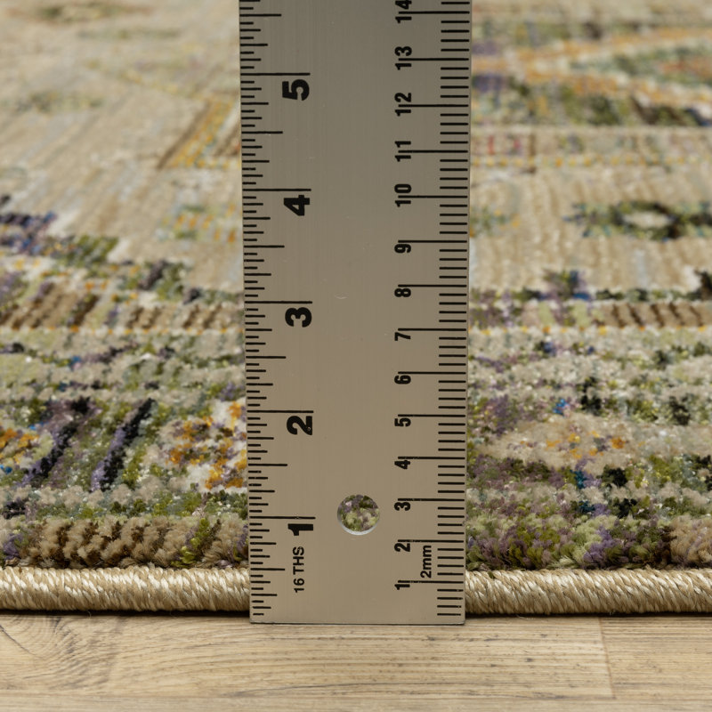 Tapis oriental en nylon / polypropylène tissé à la machine Reenu, Tapis de couloir 2 pi 3 po x 8 pi