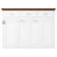 Lit escamotable simple avec 3 tiroirs et tablette ouverte, lit escamotable mural peu encombrant, blanc