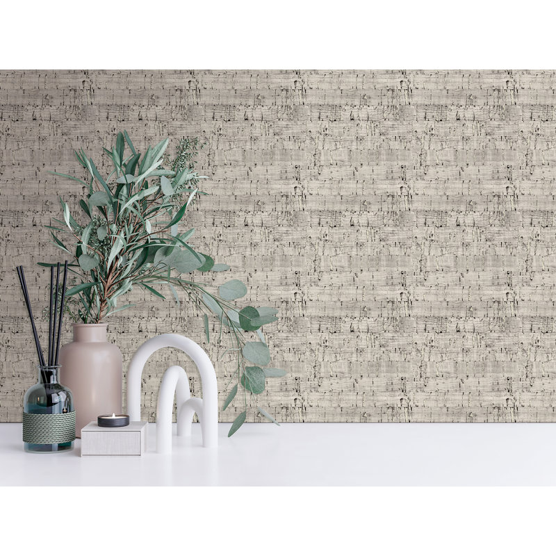 Dever Suber Glitter Cork Effect 10.05m x 53cm  Textured Wallpaper Roll, Grey/Silver
