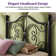 Anterrio Metal Open-Frame Bed with Butterfly Pattern Design Headboard and Footboard