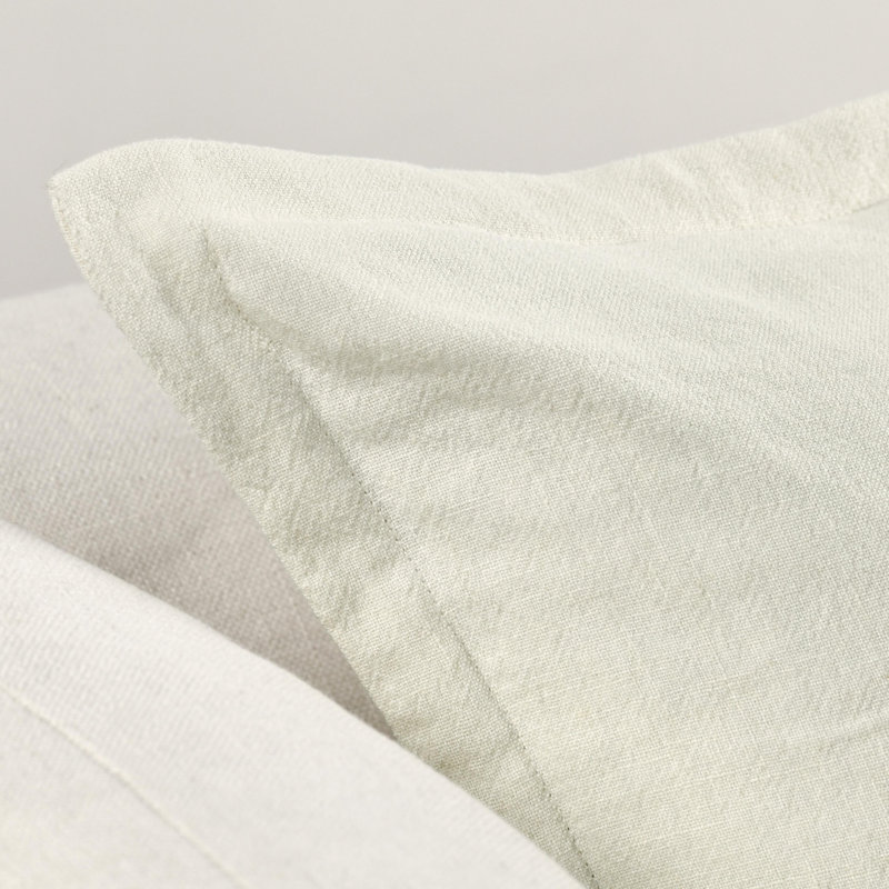 Amy Linen 22-Inch Square Throw Pillow, Ivory