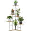 Étagère d'angle pour plantes d'intérieur à 6 niveaux, support pour plusieurs plantes, chêne blanc