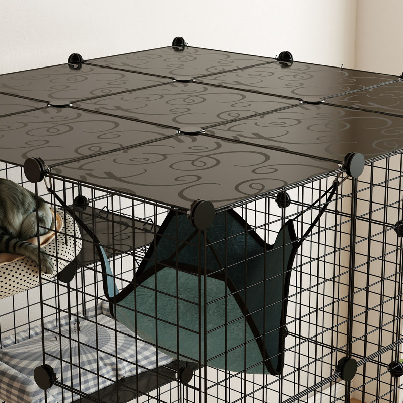 DIY Cat Indoor with Hammock, 140" H x 105" W x 105" D