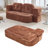Boneless 78.7" Convertible Folding Sofa Bed Full Size, Comfy Boneless Loveseat Fold Out Couch With Pillows & Armrest-362040340