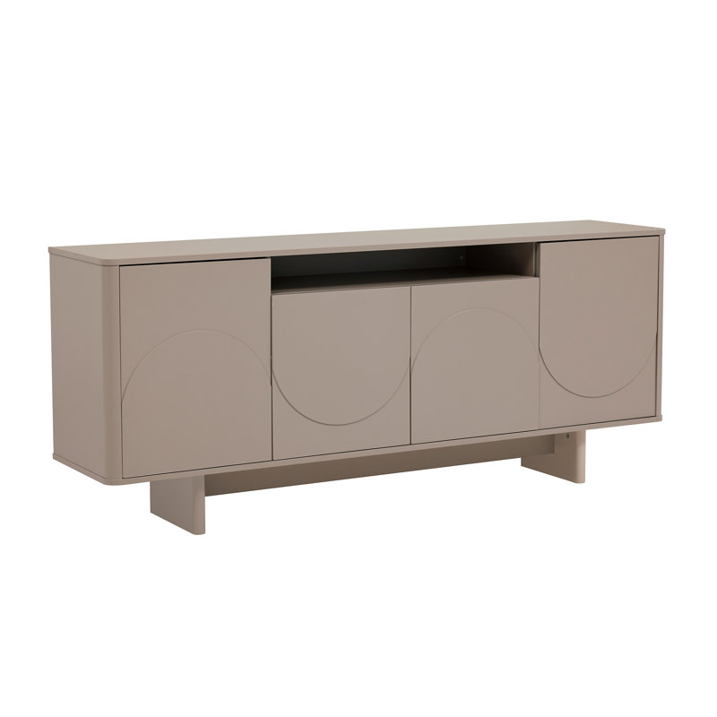Buffet moderne de 71 po avec 9 tablettes réglables Ella, Moka