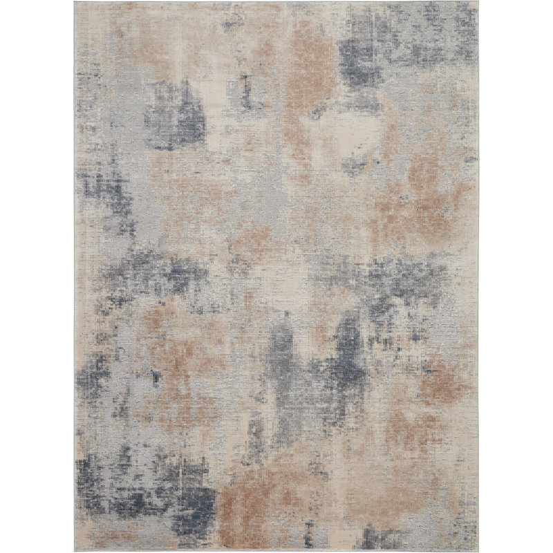 Tapis beige/gris à motif abstrait Comer, Rectangle 7 pi 10 po x 10 pi 6 po