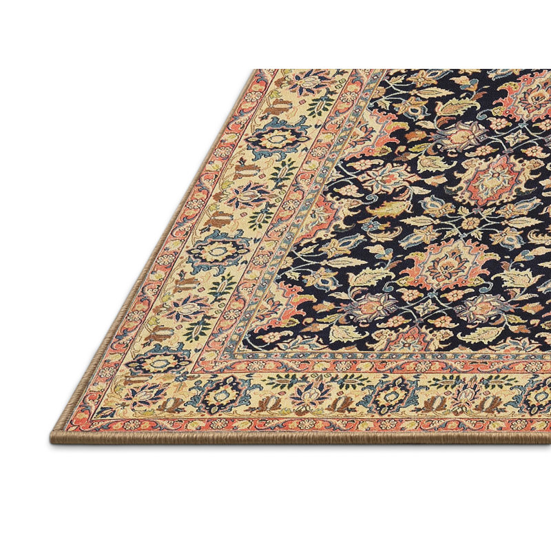 Tapis beige/gris/rouge traditionnel, Rectangle 5 pi x 7 pi