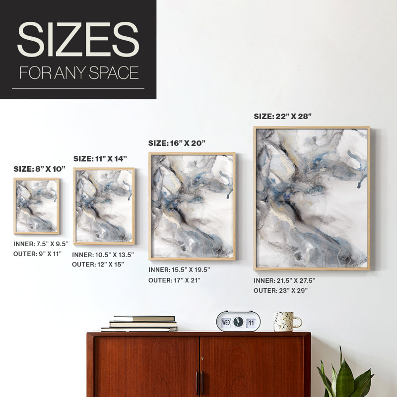 Marble Trance Framed Print - Solid Wood