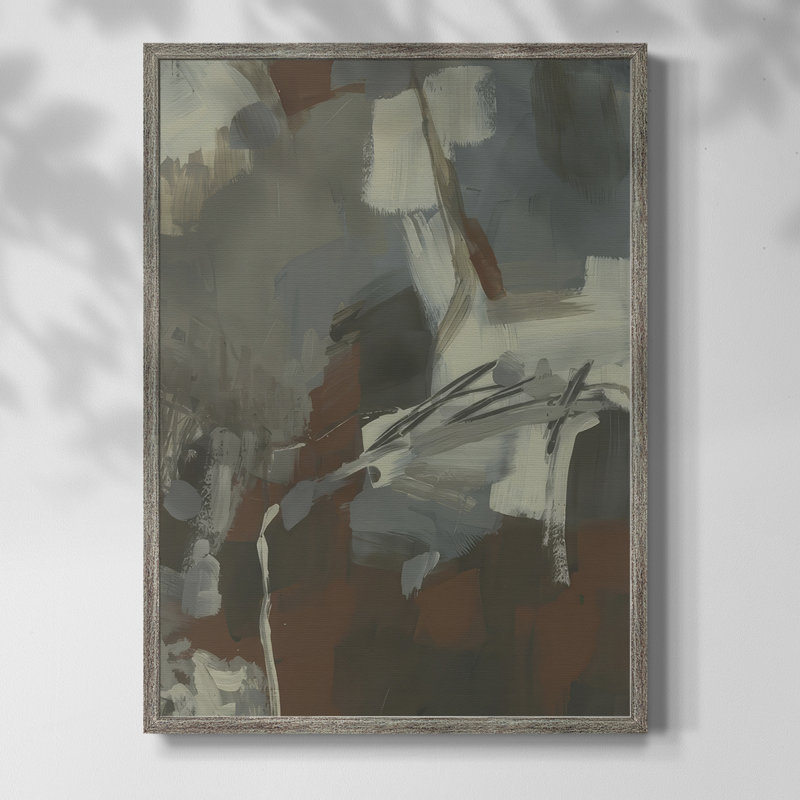 Mudstone Graffiti I Framed Print - Solid Wood, 11" H x 9" W
