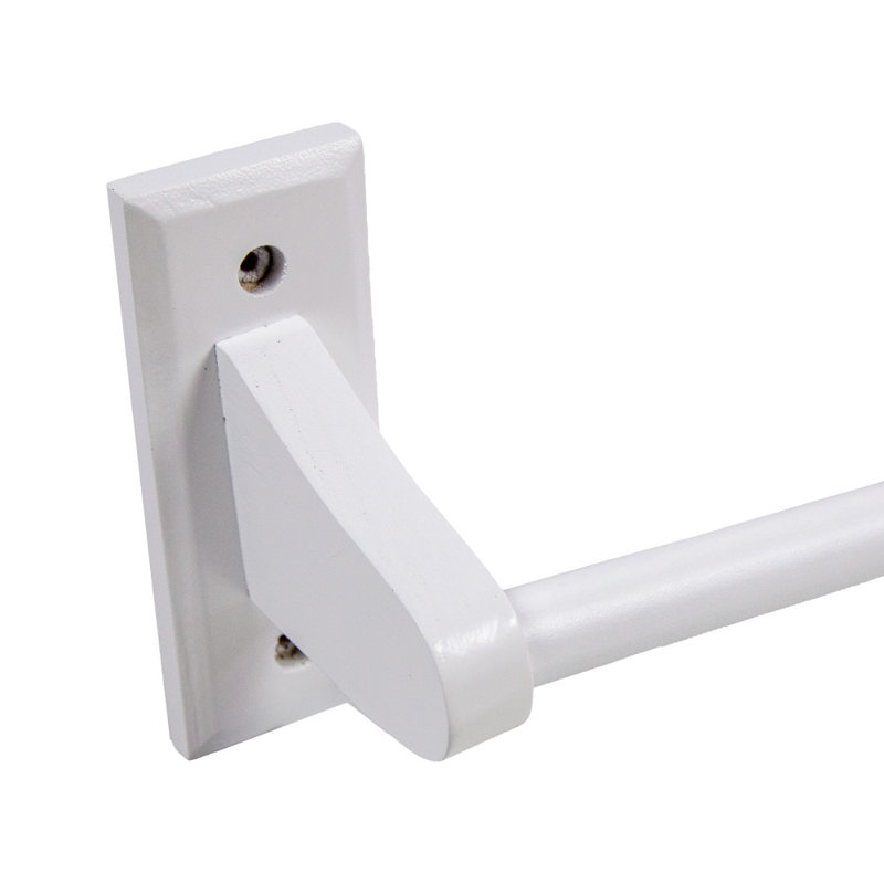 Support à serviettes mural en bois blanc 18 po Dalton, 5" H x 20" L x 3.6" D