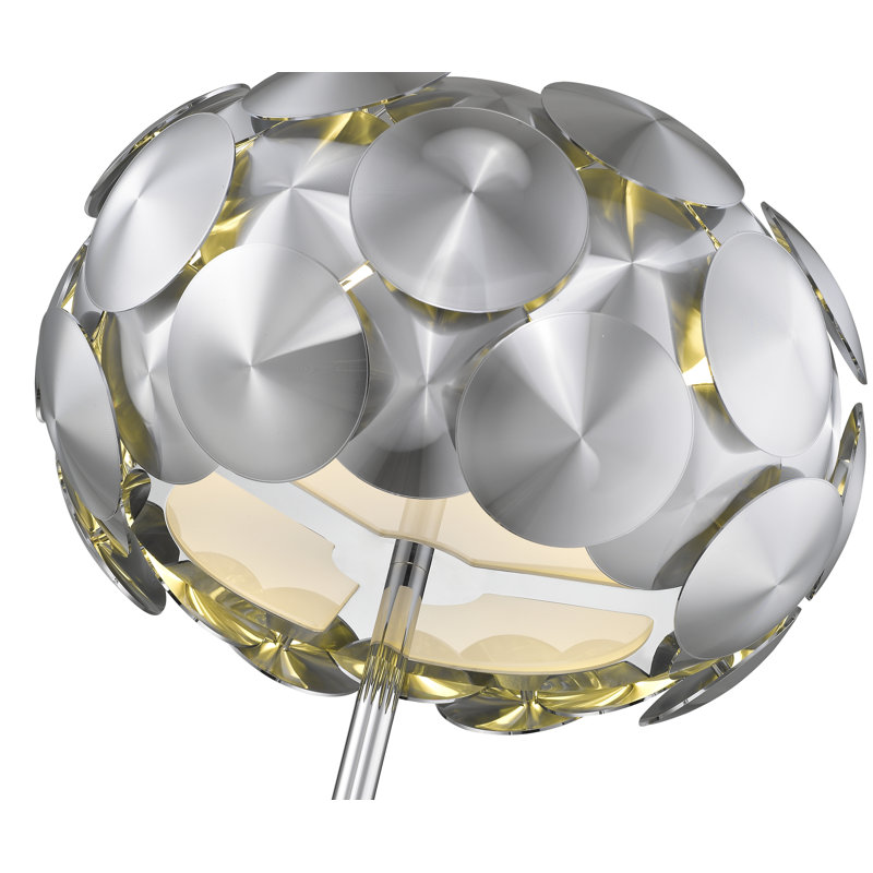Chonie 157 H cm Chrome Traditional Floor & Table Lamp Set